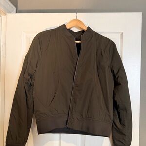 Lululemon Army Green Reversible Bomber Jacket, size 10